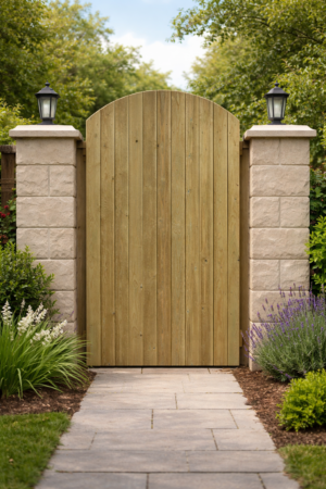 Arched side gate