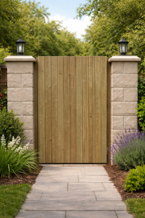 Square side gate