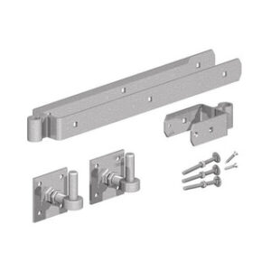 Field Gate Double Strap Hinge Set with Adjustable Hooks on Plates