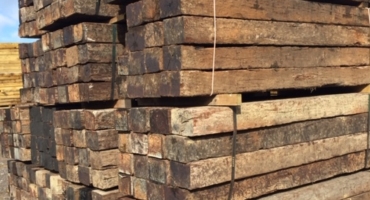Creosote oak railway sleepers